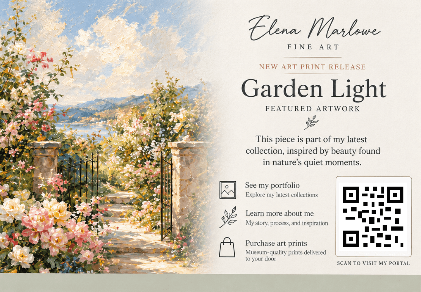 Fine art postcard for Elena Marlowe