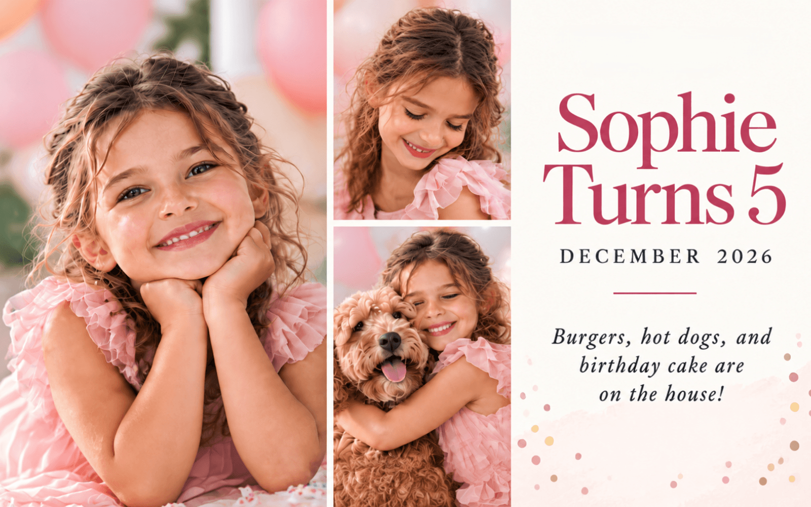 Birthday postcard for Sophie