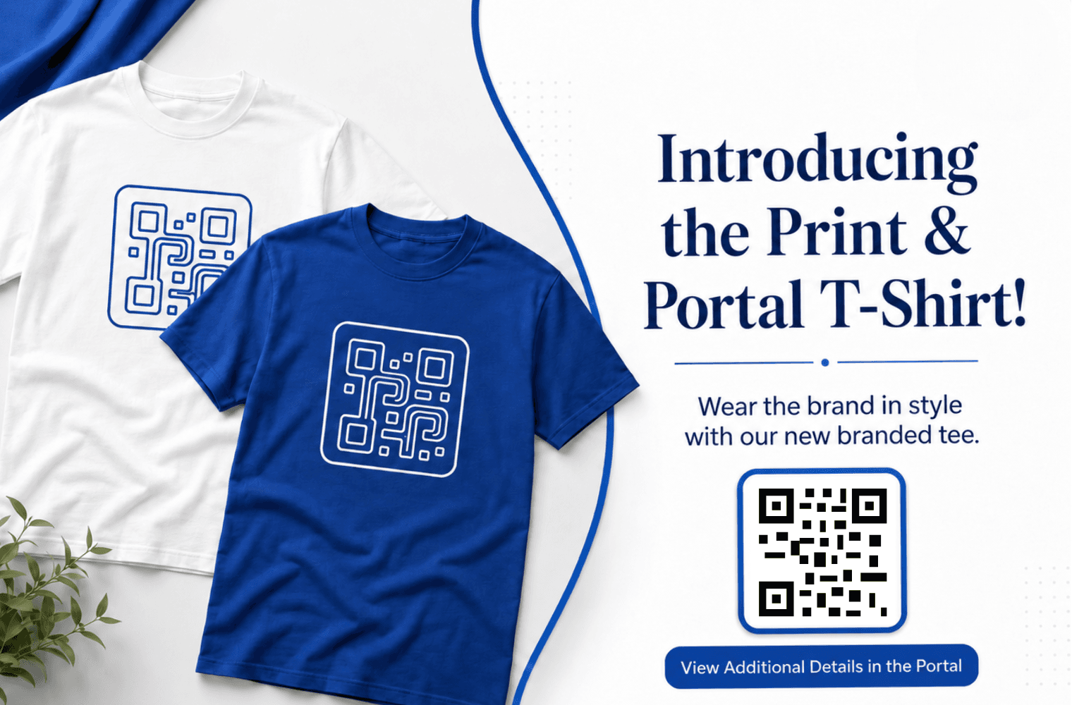 Product launch postcard for Print & Portal T-Shirt